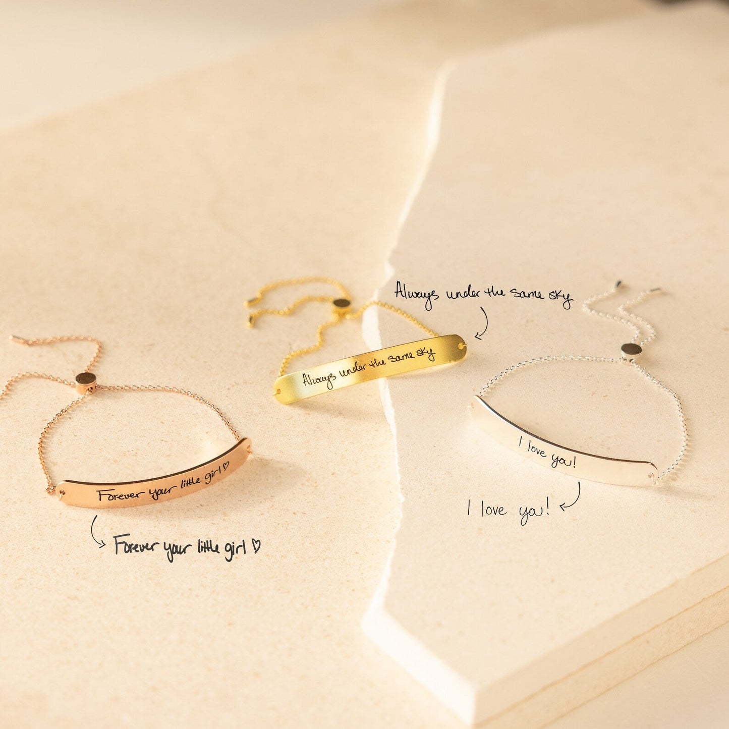 Slider Handwriting Bracelet