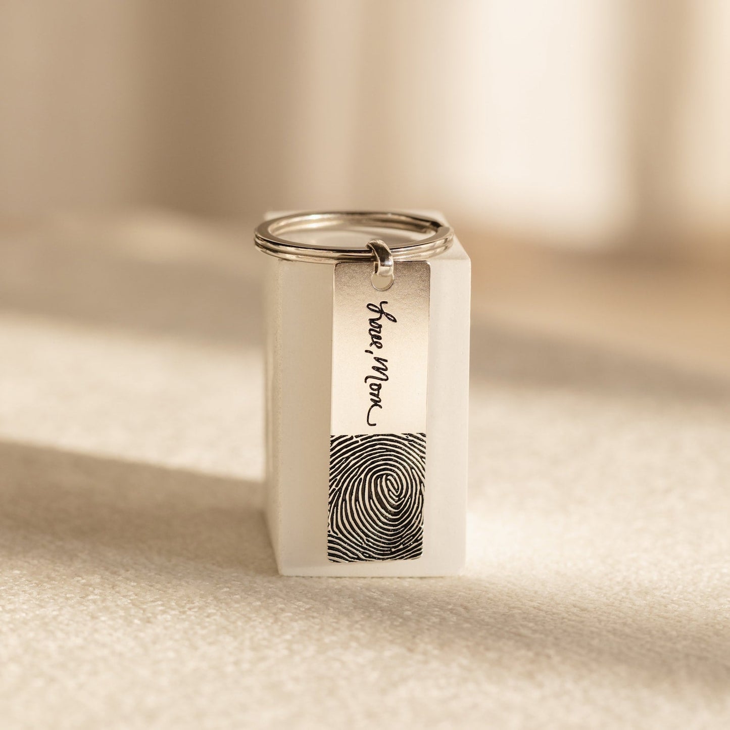 Fingerprint Bar Keychain