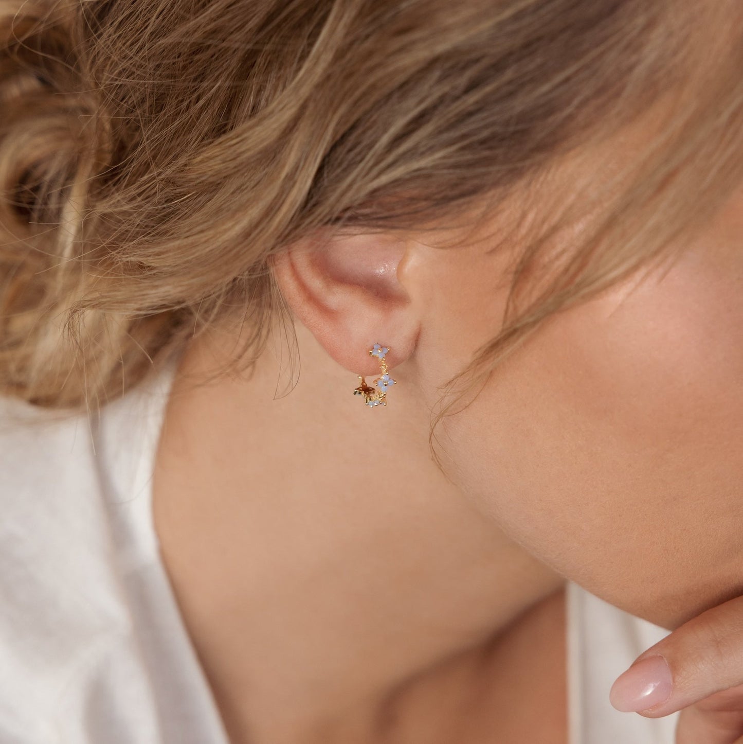 Ivy Flower Hoops