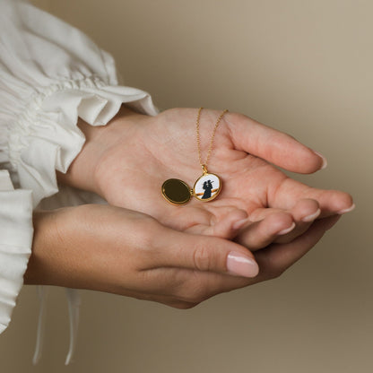 Pearl Disc Locket Necklace