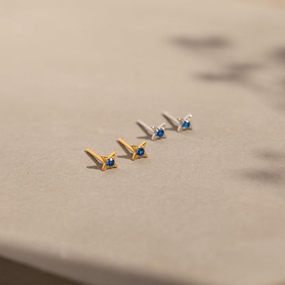 Sapphire Star Studs