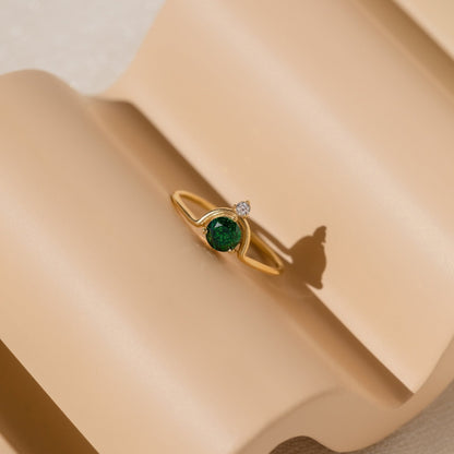 Duo Vintage Birthstone Ring