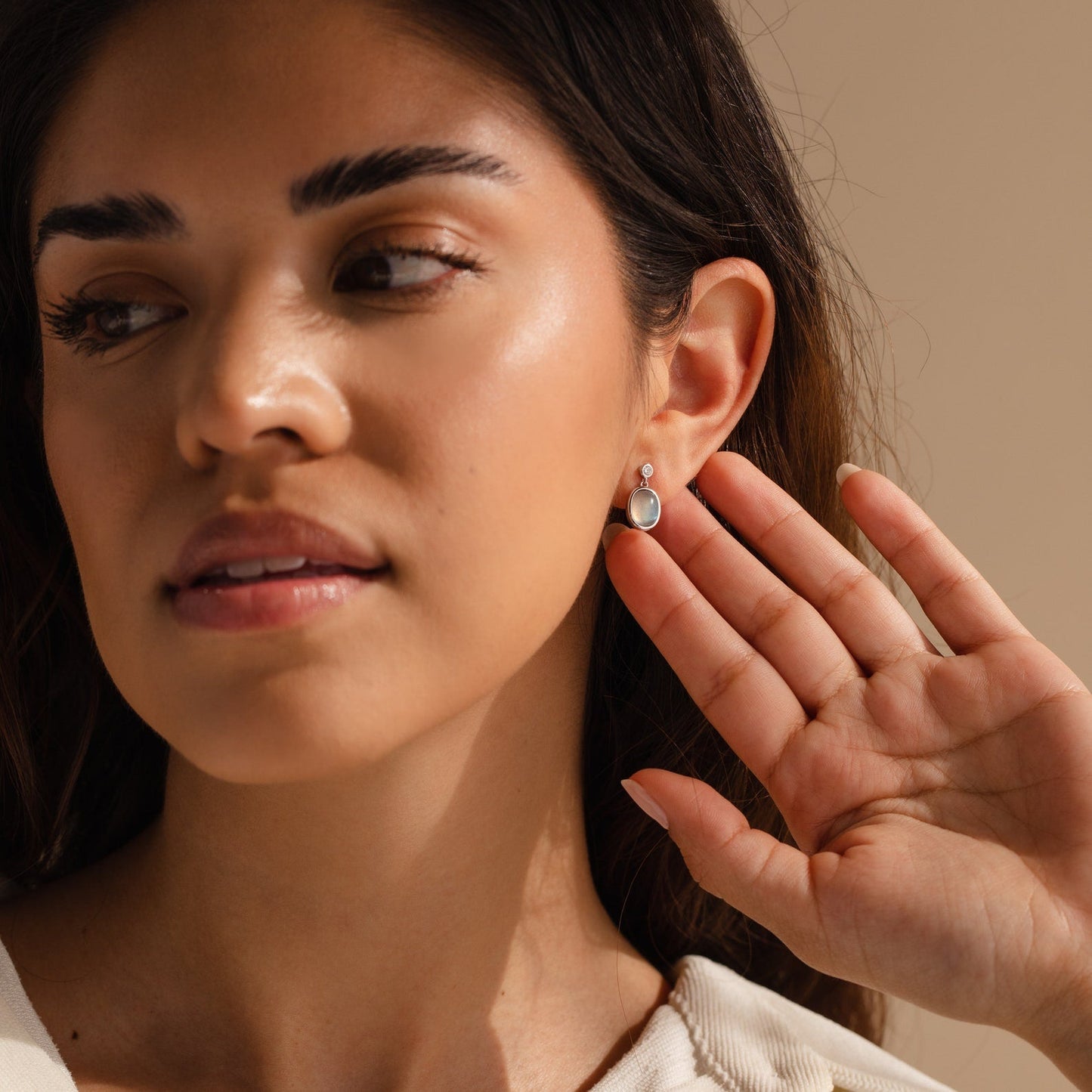 Moonstone Drop Earrings