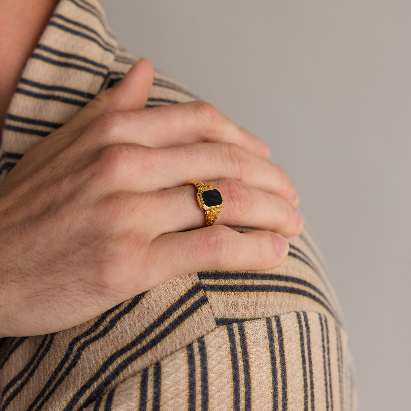 Vintage Black Signet Ring