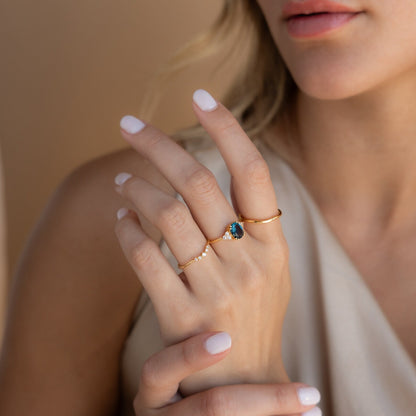 Elizabeth Blue Topaz Ring