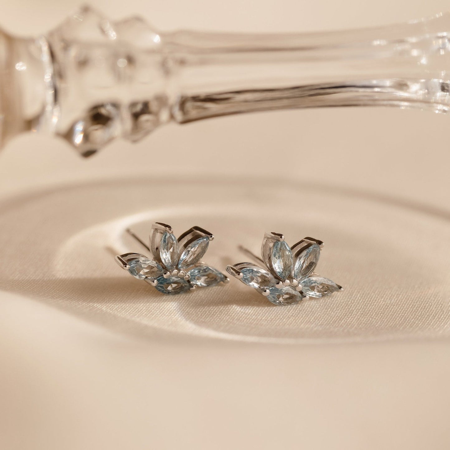 Aquamarine Marquise Studs