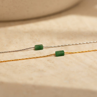 Dainty Jade Bar Necklace