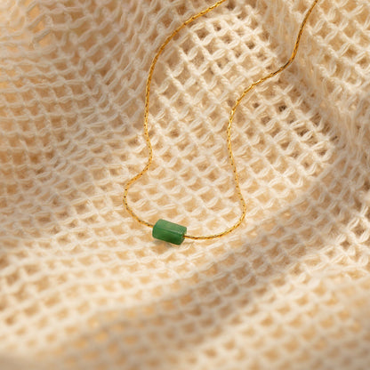 Dainty Jade Bar Necklace