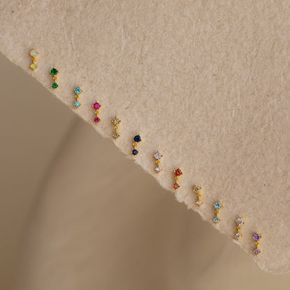 Opal Birthstone Drop Studs