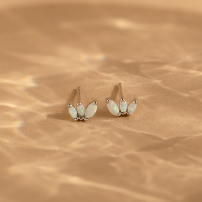 Opal Marquise Studs