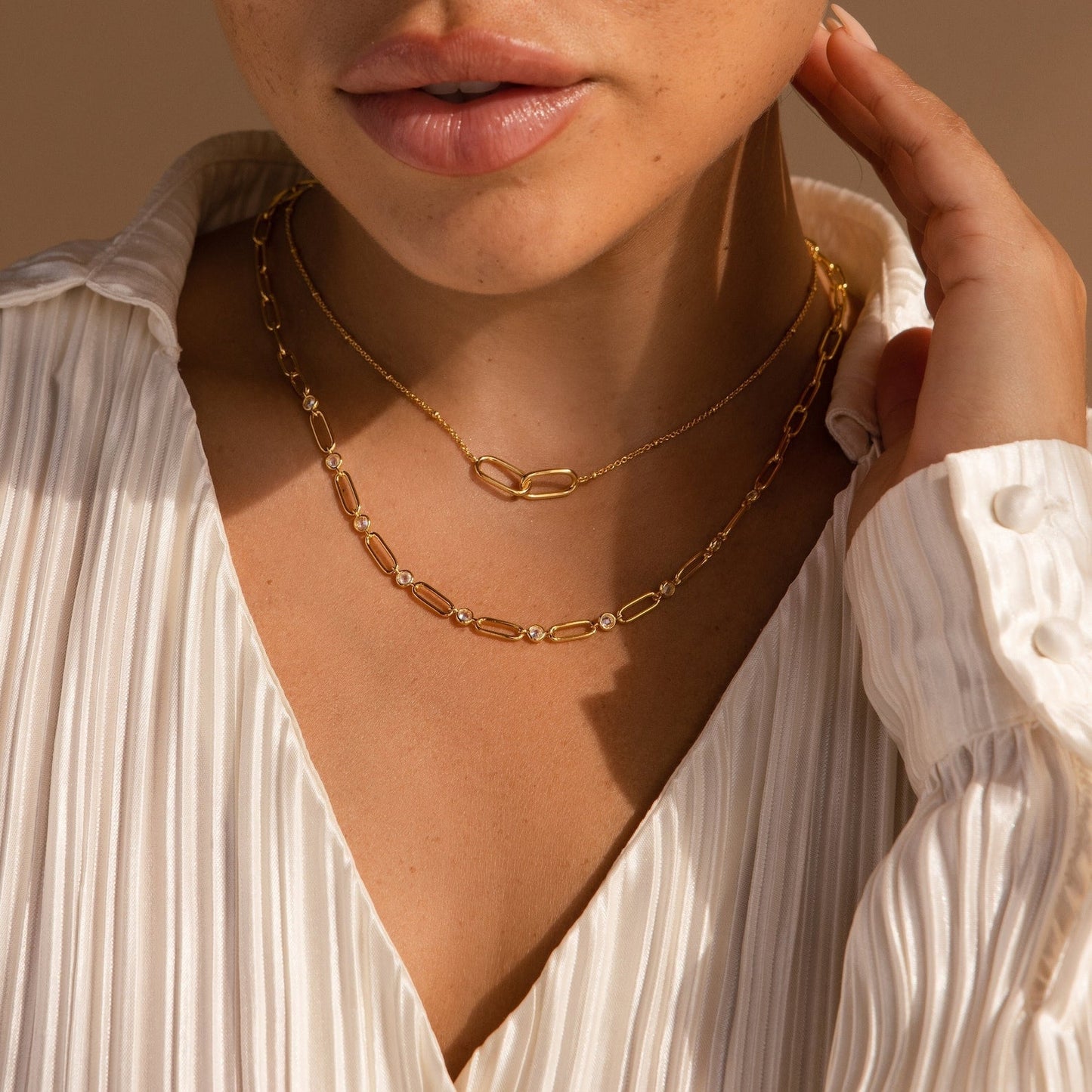 Diamond Paperclip Necklace