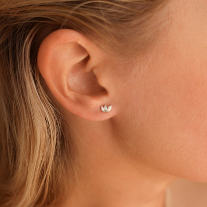 Dainty Opal Stud Earrings Set