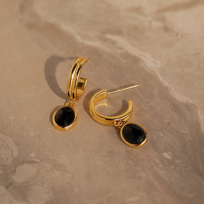 Black Onyx Hoops Bundle