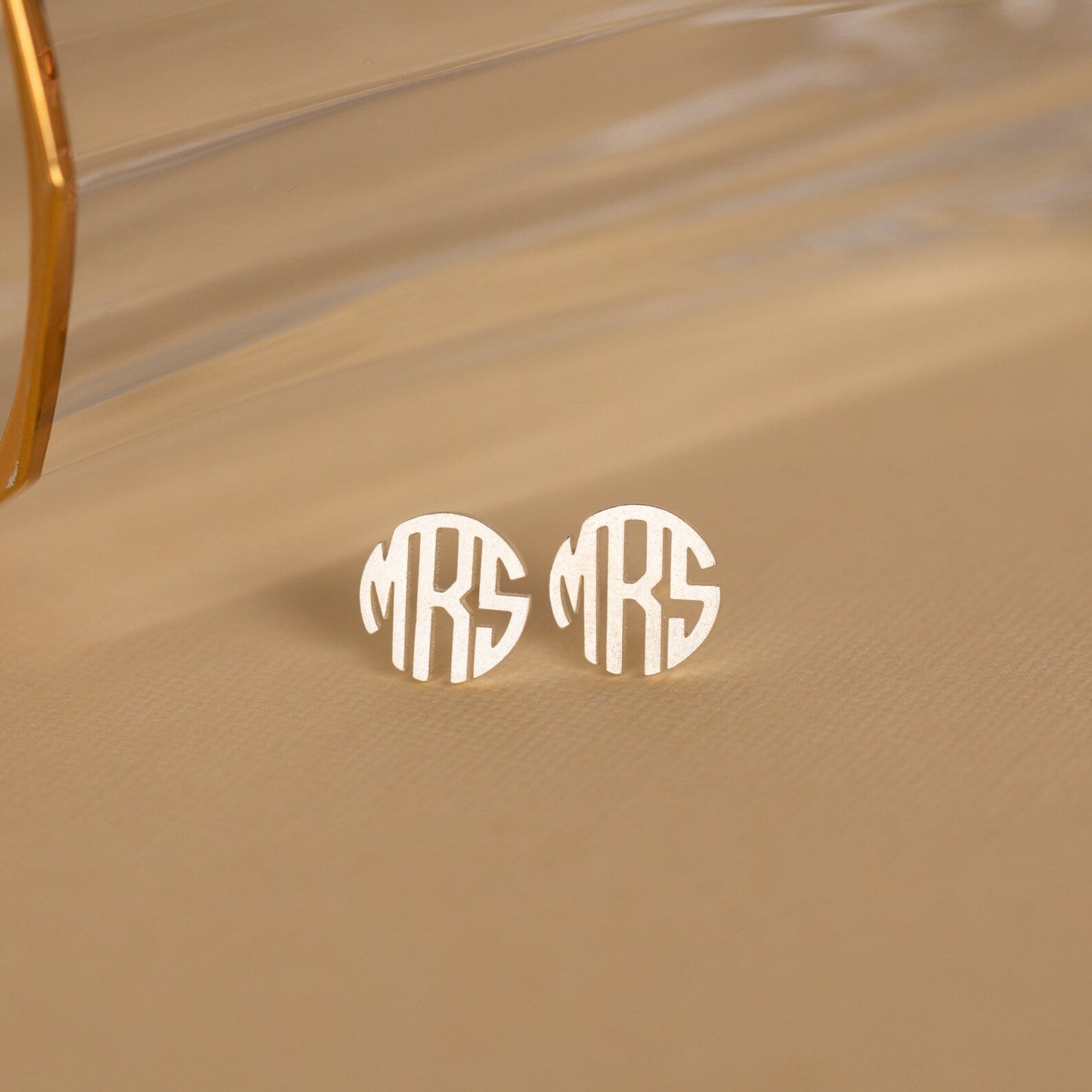 Block Monogram Earrings