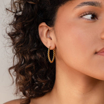 Bold Twisted Hoops