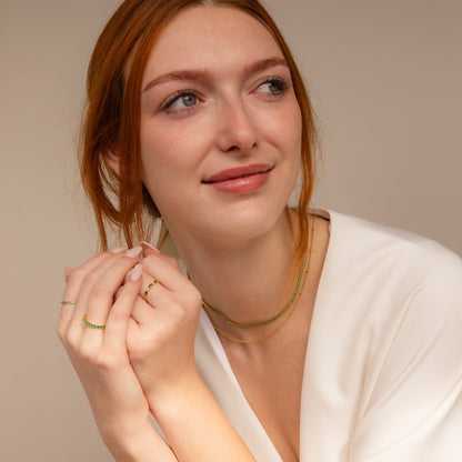 Emerald Tennis Choker Necklace