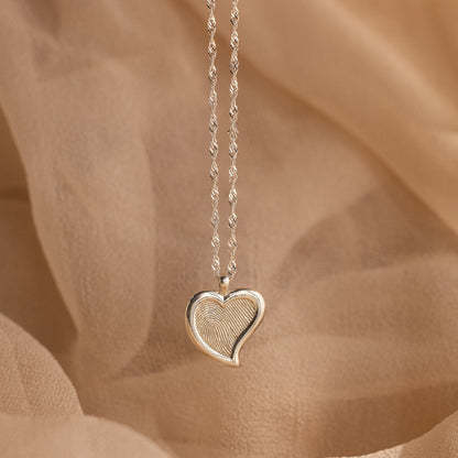 Fingerprint Heart Necklace