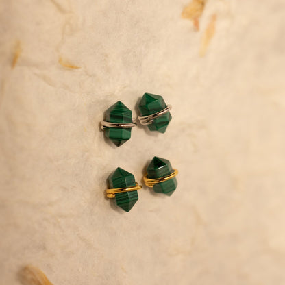 Herkimer Malachite Studs