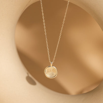 Fingerprint Coin Necklace