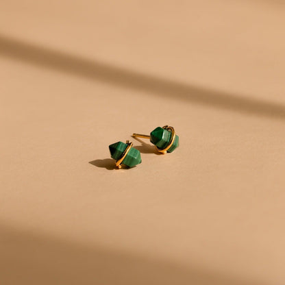 Herkimer Malachite Studs