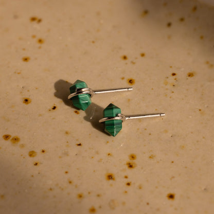 Herkimer Malachite Studs