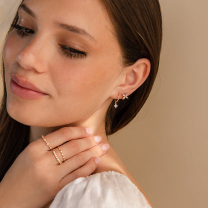 Marquise Diamond Flower Studs