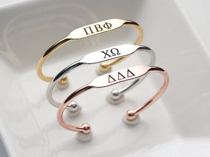 Engraved Sorority Bracelet