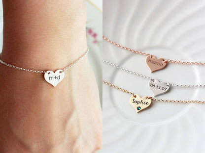 Engraved Heart Bracelet