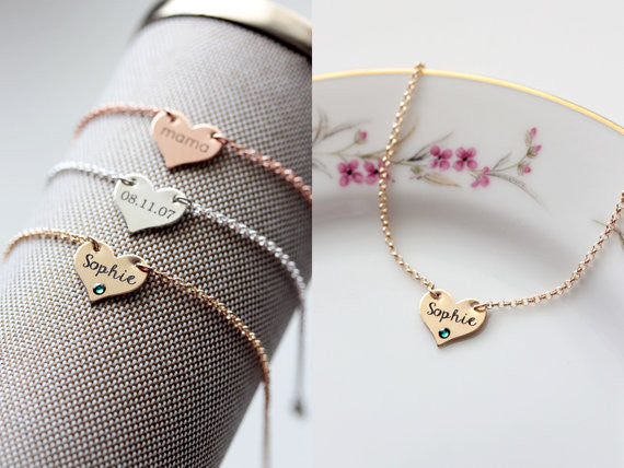 Children's Engraved Heart Bracelet