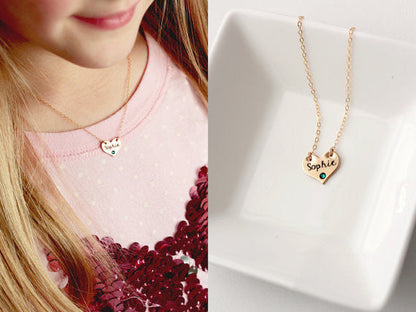 Children's Engraved Heart Necklace