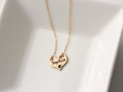 Children's Engraved Heart Necklace