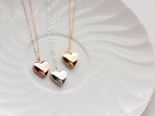 Children's Solid Heart Locket