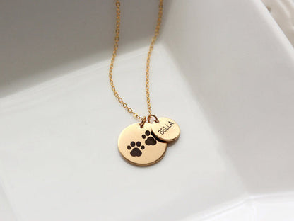 5/8"+ 3/8"  Engraved Disc Necklace