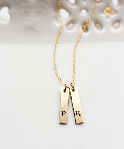 Engraved Tag Necklace: Small Tags