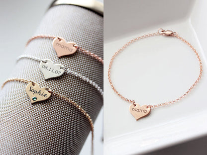 Engraved Heart Bracelet