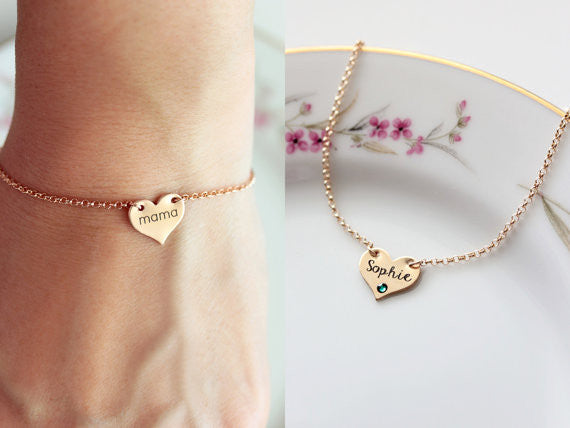 Engraved Heart Bracelet