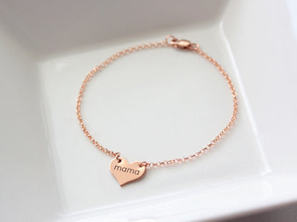 Engraved Heart Bracelet