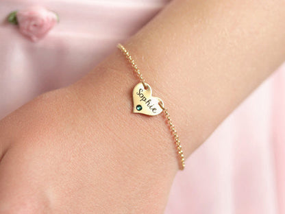 Children's Engraved Heart Bracelet