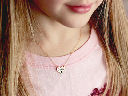 Children's Engraved Heart Necklace