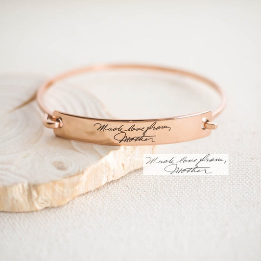 Handwriting Bar Bangle