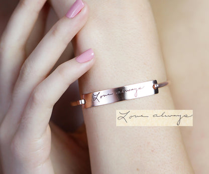 Handwriting Bar Bangle