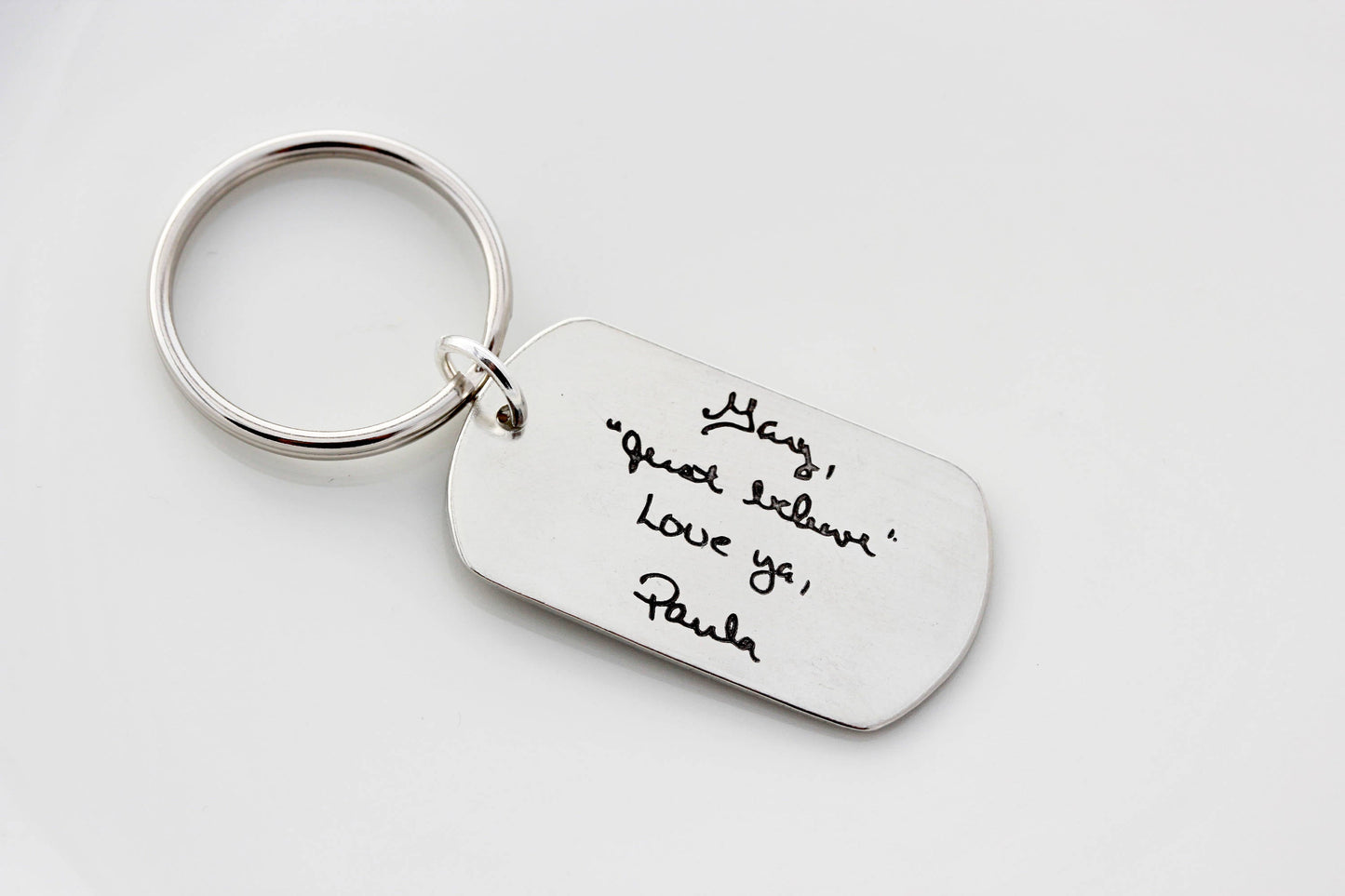 Handwriting Tag Keychain