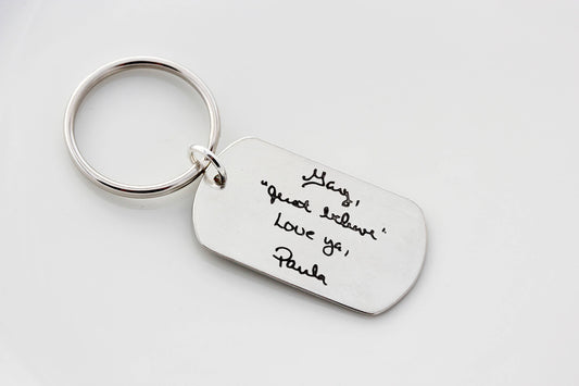 Handwriting Tag Keychain