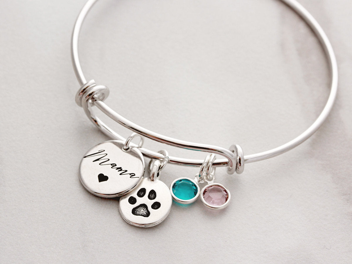 Dog Mom Charm Bangle