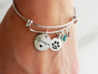 Dog Mom Charm Bangle