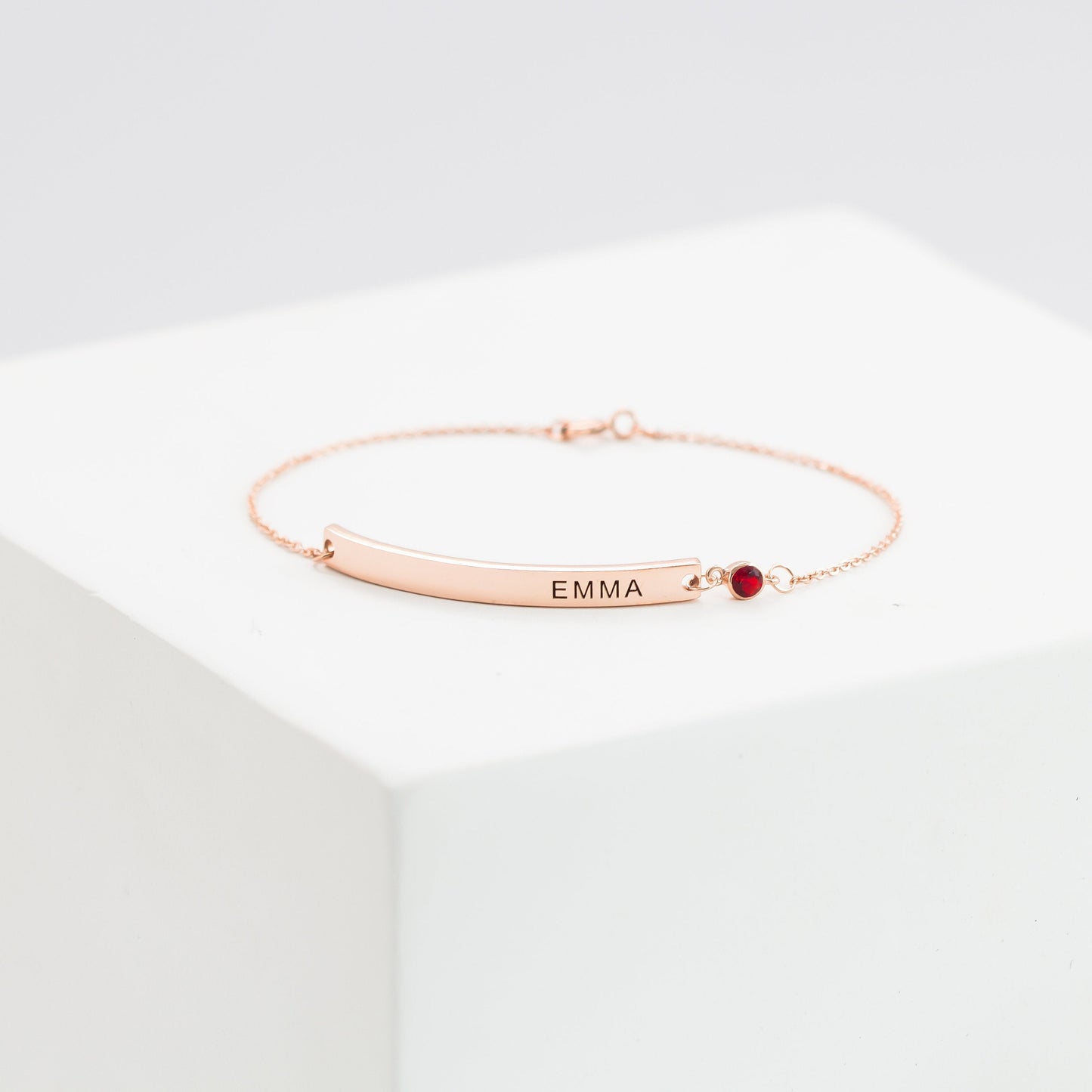 Thin Name Bar Bracelet