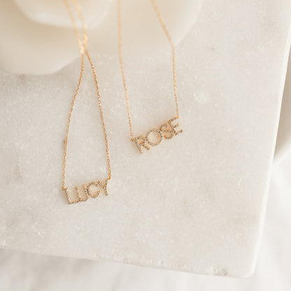 Pave Name Necklace