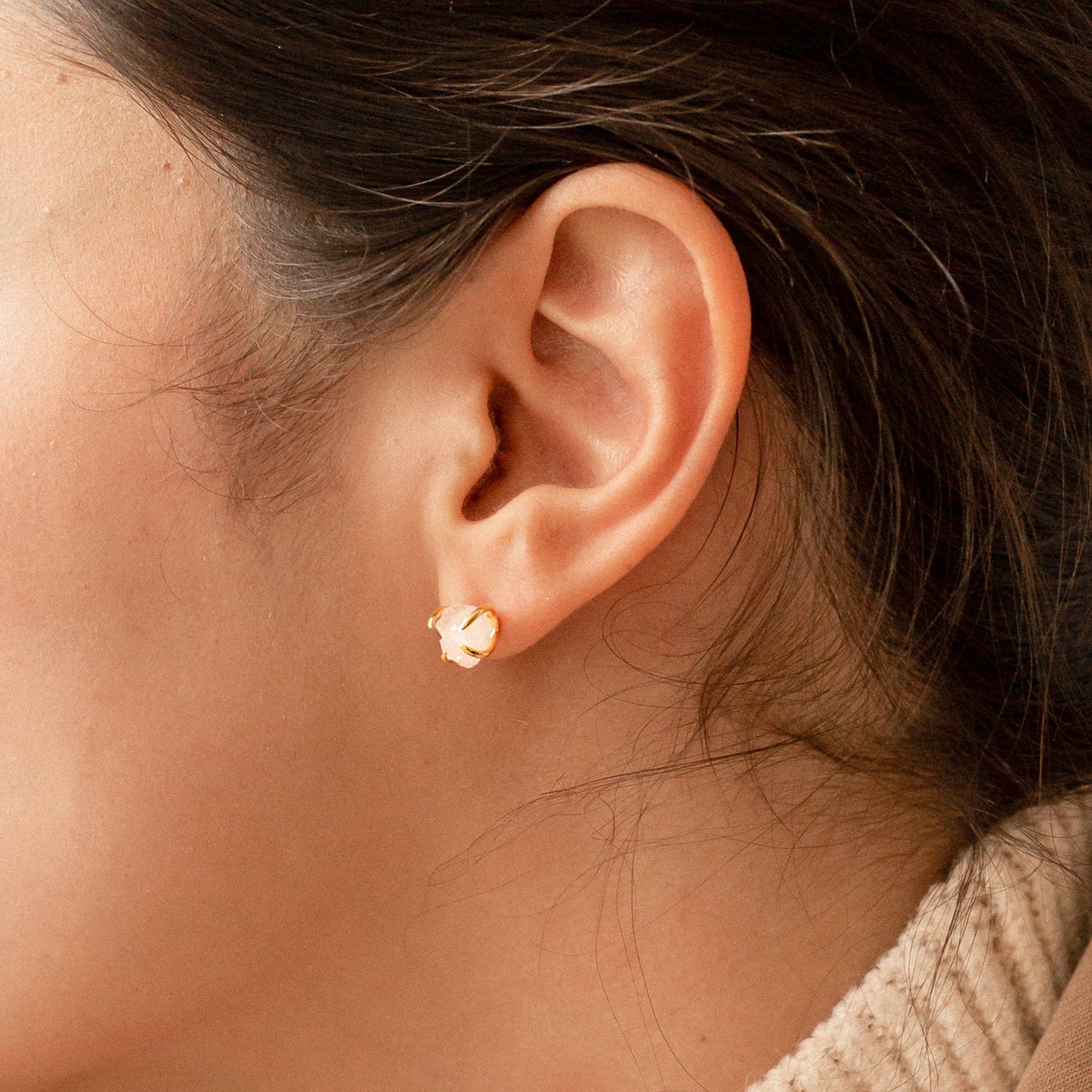 Rose Quartz Studs