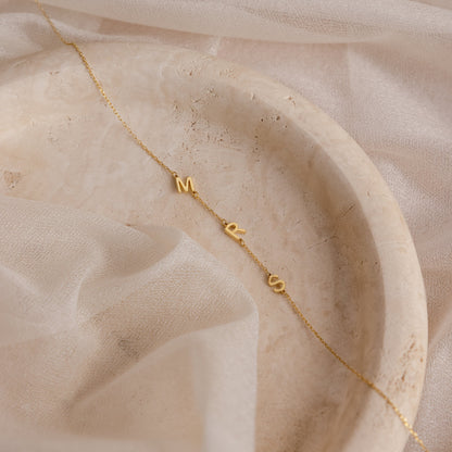 Sideways Initial Necklace