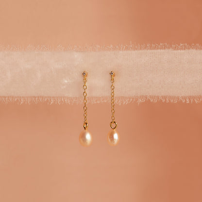 Isha Pink Pearl Earrings